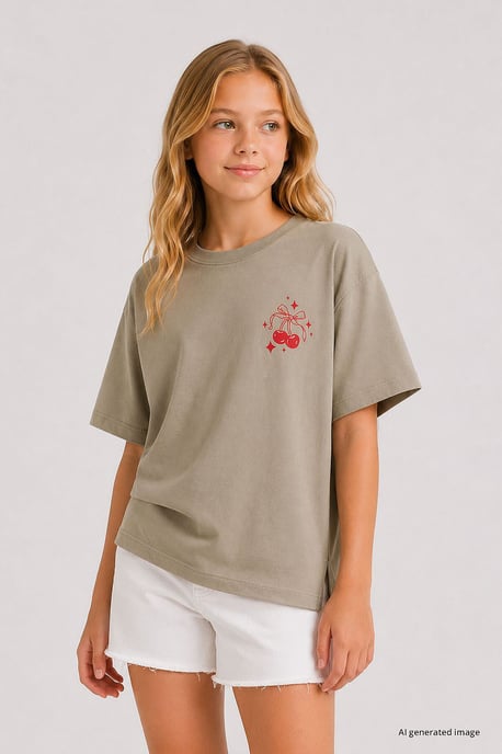 Jugend Baumwoll-Elasthan T-Shirt - Image 2
