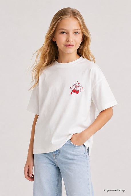 Jugend Baumwolle Elasthan T-Shirt - Image 1