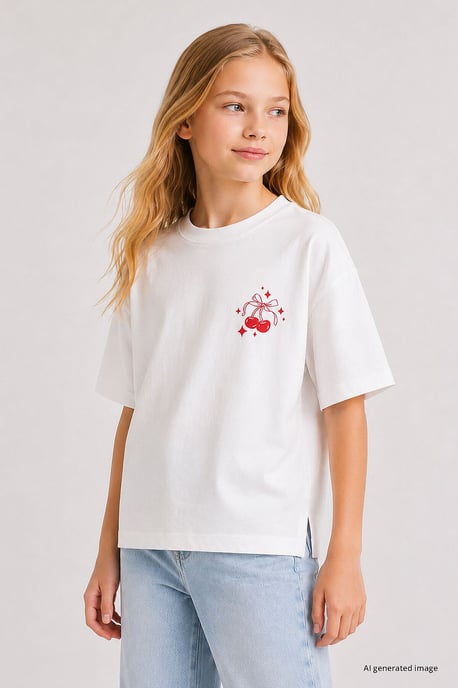 Jugend Baumwolle Elasthan T-Shirt - Image 2