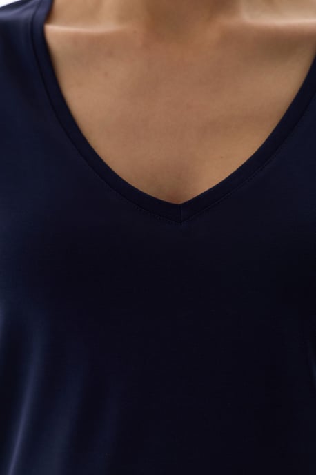 Oversized V-Ausschnitt Langarm-T-Shirt - Image 4
