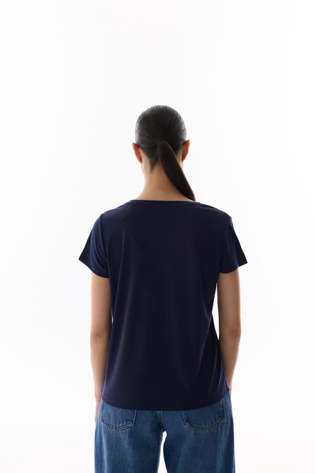 Oversized V-Ausschnitt Langarm-T-Shirt - Image 5