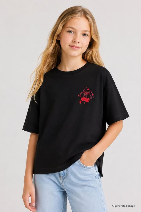 Jugend Baumwolle Elasthan T-Shirt - Image 1
