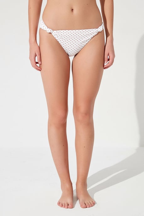 Tief ausgeschnittene Polka-Dots Hipster-Bikini-Hose - Image 1