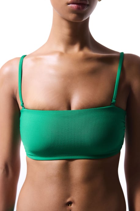 Rippendes Bandeau-Bikini-Top - Image 1