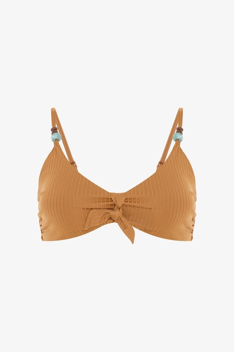 Fester gestrickter Bralette-Bikini-Oberteil mit Banddetail - Image 6