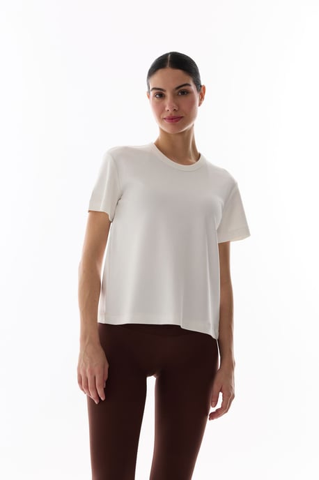 Übergroßes Baumwoll-Crewneck-T-Shirt - Image 1