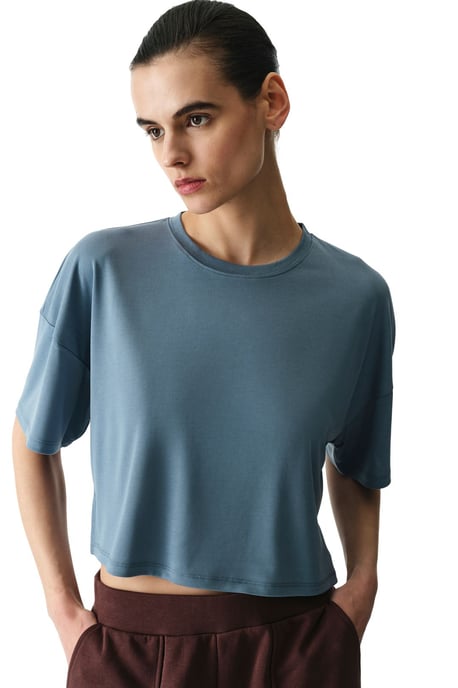 Oversized Crew Neck Schlitz T-Shirt - Image 3