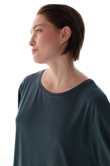 Übergroßes Modal-Mix Rundhals-T-Shirt - Image 3