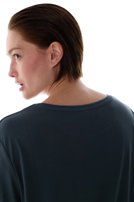 Übergroßes Modal-Mix Rundhals-T-Shirt - Image 4