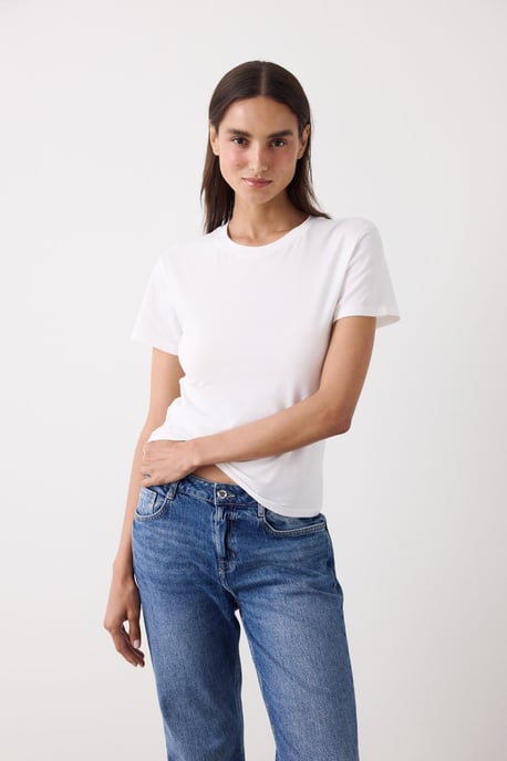 Damen T-Shirt in normaler Passform aus Baumwolle - Image 1