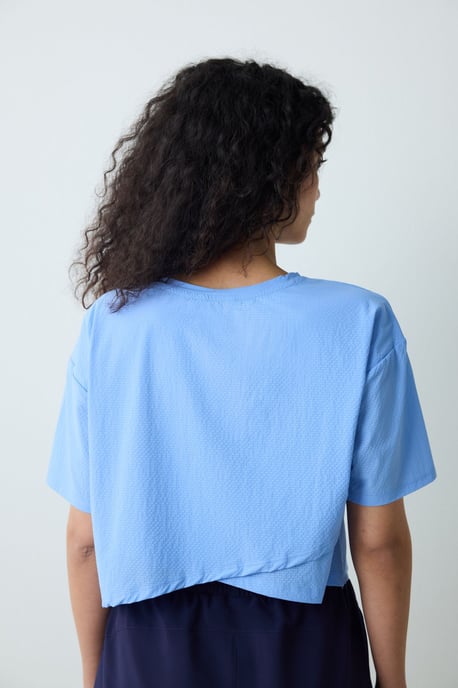 Damen Unifarben Gestricktes Rundhals-T-Shirt - Image 6