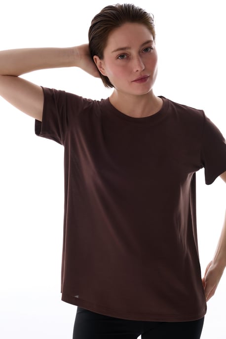 Oversized Langarm-Strickcrew-Neck-T-Shirt - Image 2