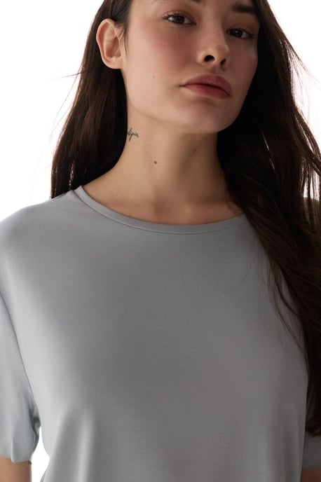 Oversized Modal-Mix Crew-Neck T-Shirt - Image 5