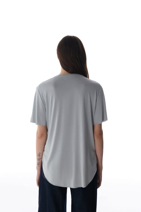 Oversized Modal-Mix Crew-Neck T-Shirt - Image 6