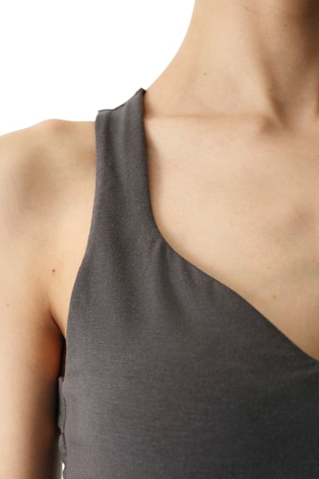 Ärmelloses V-Ausschnitt Rückenfreies String-Bodysuit - Image 3