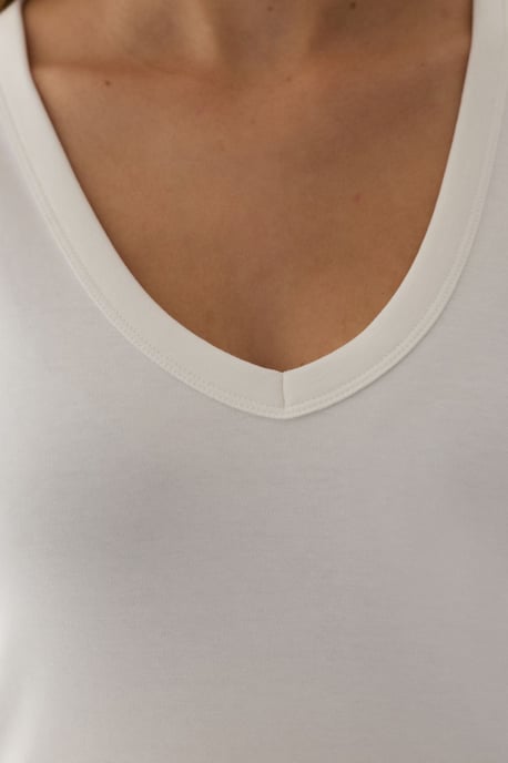 Baumwoll-Rippstrick V-Ausschnitt Ärmelloses Body - Image 5