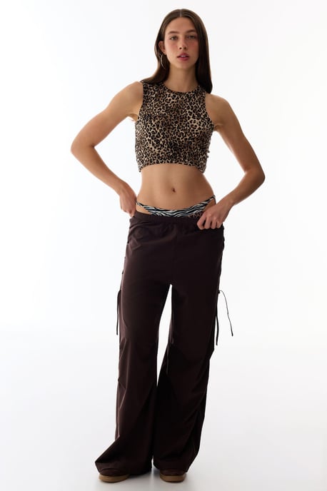 Leoparden-Ausschnitt ärmelloser Body - Image 5