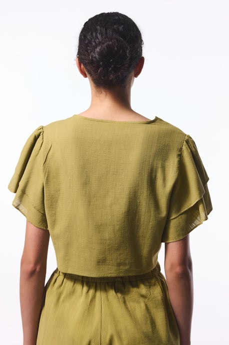 Baumwoll-Crop-Bodysuit mit Bindeband-Detail - Image 2