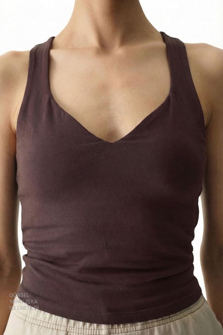 Ärmelloses V-Ausschnitt Rückenfreies Tanga-Bodysuit - Image 5
