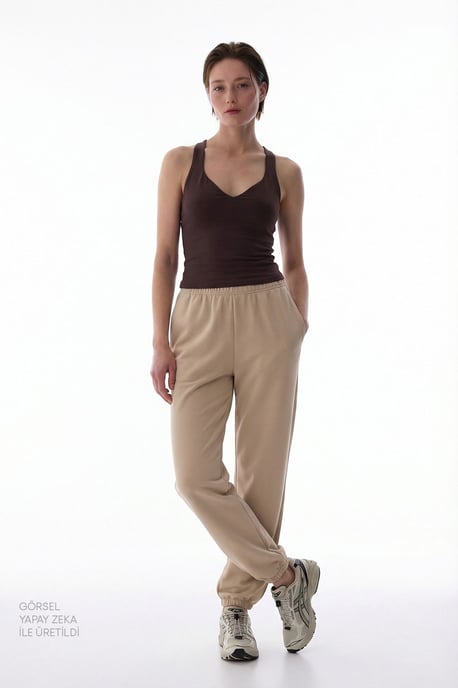 Ärmelloses V-Ausschnitt Rückenfreies Tanga-Bodysuit - Image 6
