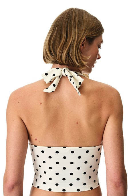 Punktemuster Halterneck Tanga Bodysuit - Image 4