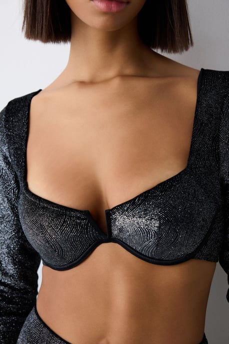 Strukturierter Unterwire-Crop-Body - Image 2
