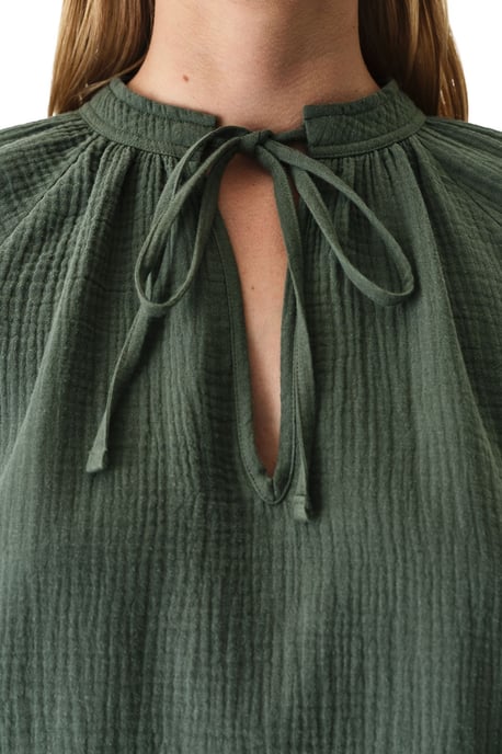 Oversized Baumwollhemd mit Bindedetail - Image 4