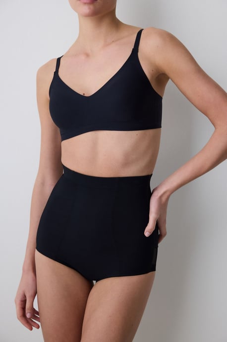 Hochtailliertes Shapewear-Bodysuit mit Mesh-Einsätzen - Image 1