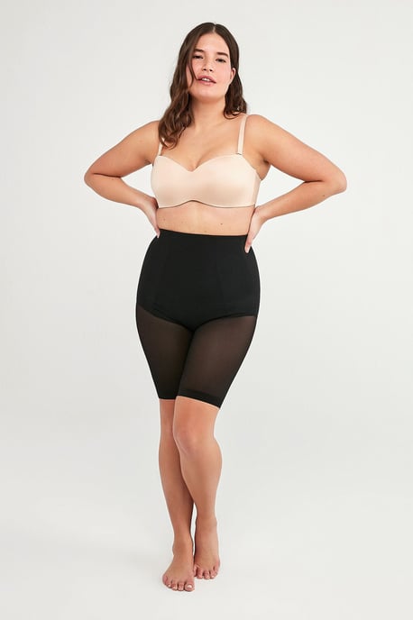 Hochgeschnittene Mesh-Shapewear-Shorts - Image 5