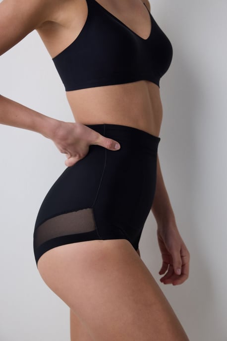 Hochtailliertes Shapewear-Bodysuit mit Mesh-Einsätzen - Image 2