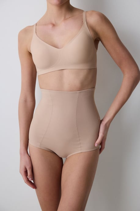 High-Waist Netz-Einsatz Shapewear Body - Image 1