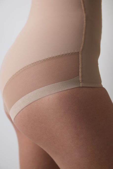 High-Waist Netz-Einsatz Shapewear Body - Image 3