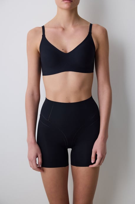 Hoch-taillierte Strick-Shapewear-Shorts - Image 1