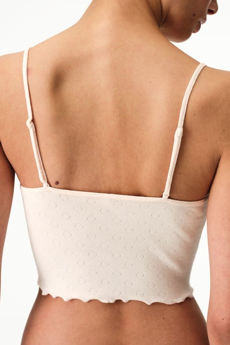 Strukturiertes Baumwoll-Mix Fitted Cami Top - Image 3