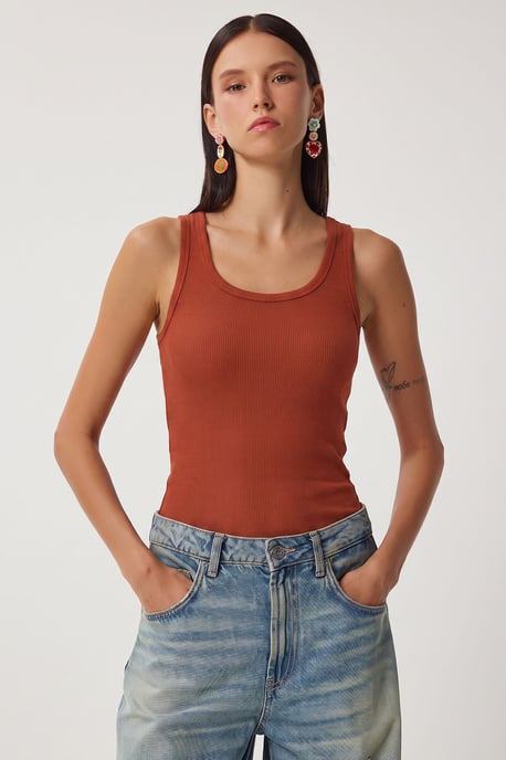Fitted U-Hals Gestricktes 2er-Pack Tanktop - Image 3