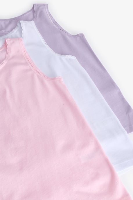 Jugendliche trägerlose gerippte Baumwoll-Tanktops 3er-Pack - Image 5