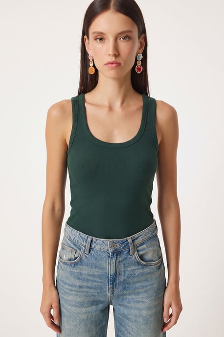 Fitted U-Hals Gestricktes 2er-Pack Tanktop - Image 5