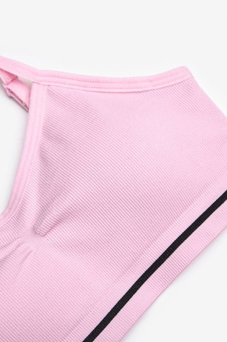 Penti Jugendliches, enges, geripptes Crop-Top - Rosé - Image 2