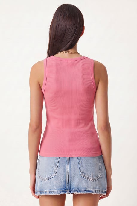 Fitted U-Hals Gestricktes 2er-Pack Tanktop - Image 4