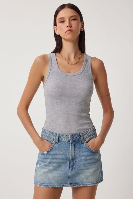 Fitted U-Hals Gestricktes 2er-Pack Tanktop - Image 5