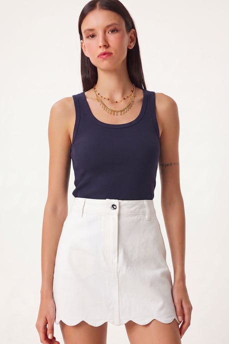 Fitted U-Hals Gestricktes 2er-Pack Tanktop - Image 2