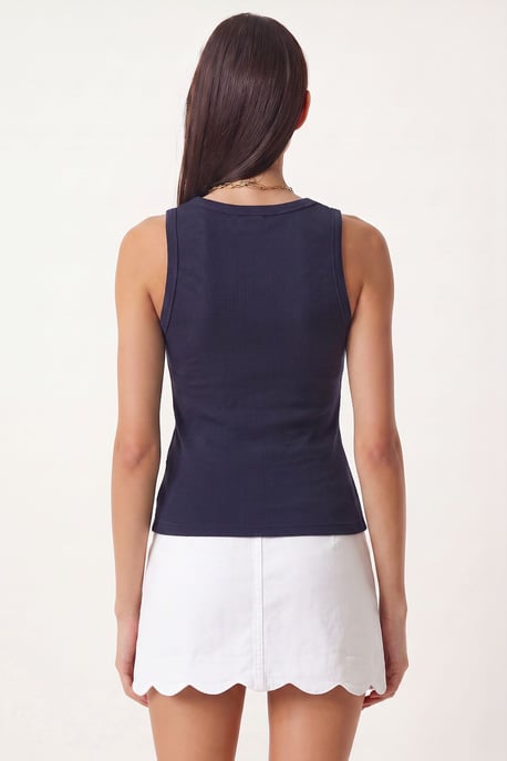 Fitted U-Hals Gestricktes 2er-Pack Tanktop - Image 3