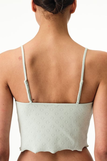 Strukturiertes Baumwollmix-Fitted Cami-Top - Image 3