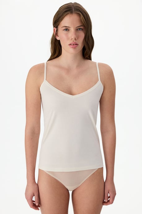 Taillierte Baumwollmischung V-Ausschnitt Cami - Image 1