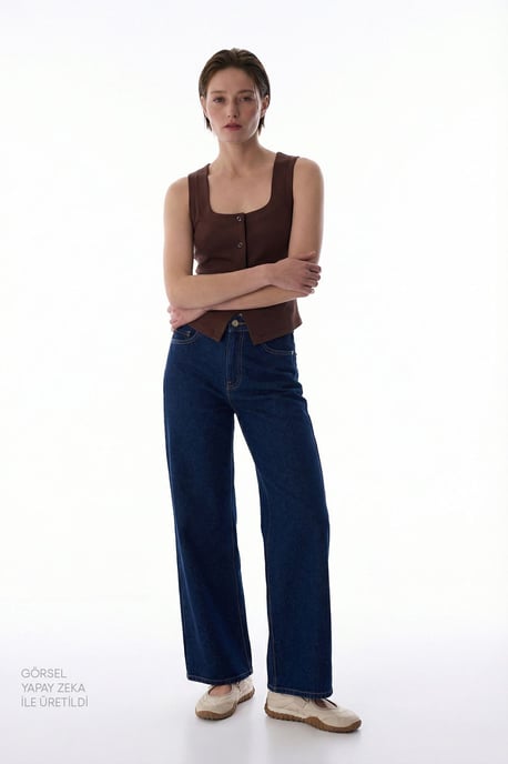 Knopf-Front Strick-Cami-Top - Image 3