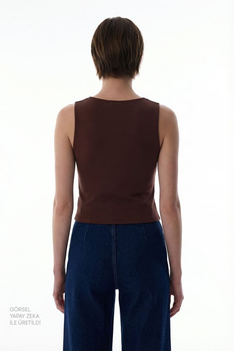 Knopf-Front Strick-Cami-Top - Image 5