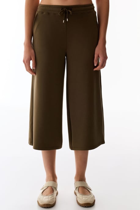 Hüfthohe Übergröße Strick-Culotte-Shorts - Image 2