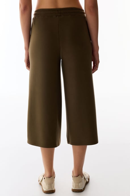Hüfthohe Übergröße Strick-Culotte-Shorts - Image 3