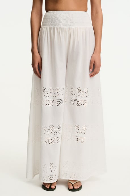 Bestickte Baumwoll-Hose mit weitem Bein - Image 2