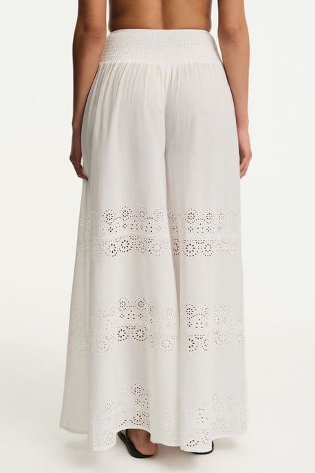 Bestickte Baumwoll-Hose mit weitem Bein - Image 3